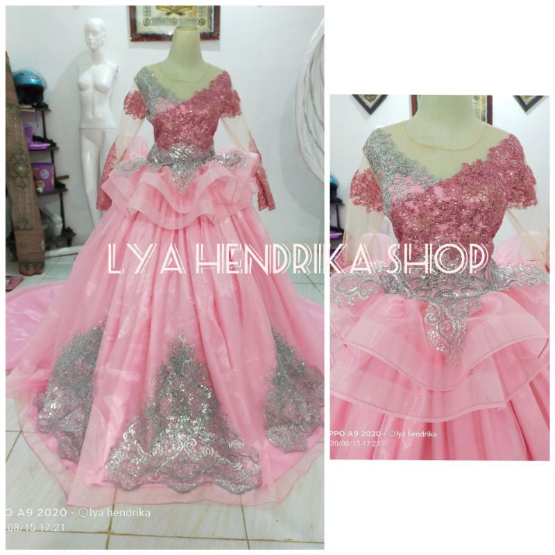 Update info harga dari produk gaun pengantin pink yang anda inginkan dari jutaan toko online terbaik di. Jual Baju Pengantin Pink Muda Kombinasi Silver Indonesia Shopee Indonesia