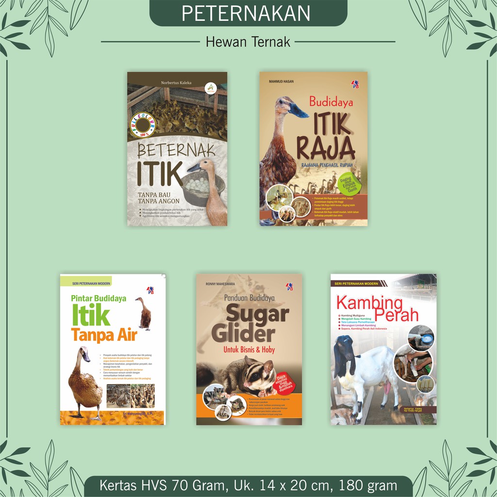 Breeding adalah sebuah proses yang diawali dengan memilih . Buku Peternakan Itik Tanpa Bau Tanpa Angon Tanpa Air Budidaya Sugar Glider Dan Kambing Perah Shopee Indonesia