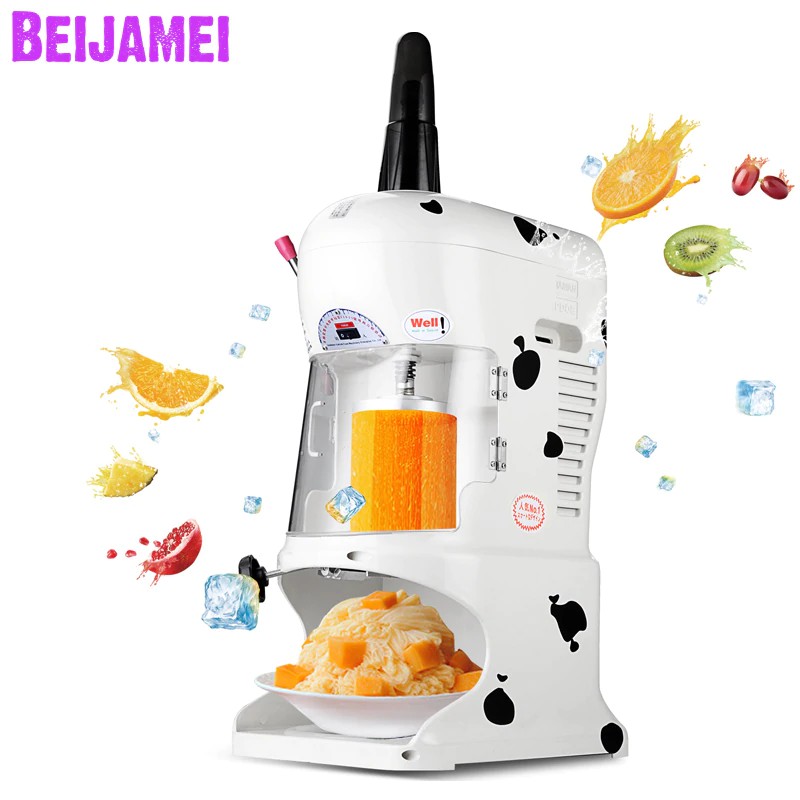 beijamei new snow cone ice shaver planer machine maker electric block ice crusher snowflake shaved shopee indonesia on where to buy block ice for snow cones