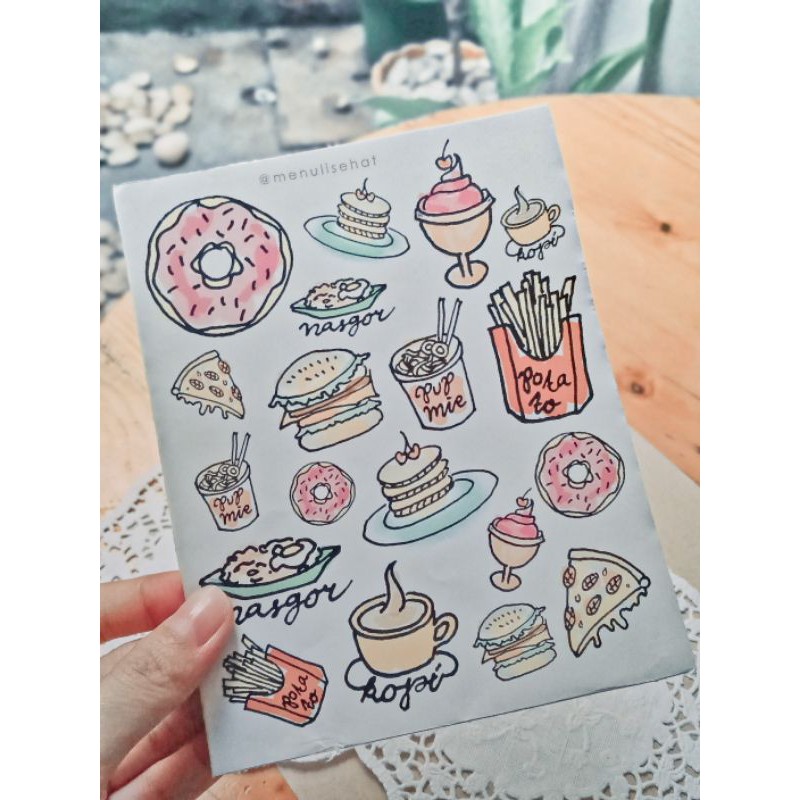 Paling keren 30 gambar es krim animasi lucu by. Jual Sticker Foodie Stiker Gambar Makanan Donat Minuman Lucu Untuk Diary Indonesia Shopee Indonesia