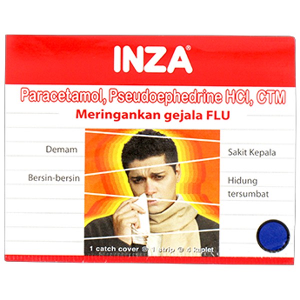 Inza Obat Flu 3 Strip Isi 4 Kaplet Atasi Hidung Tersumbat Bersin
