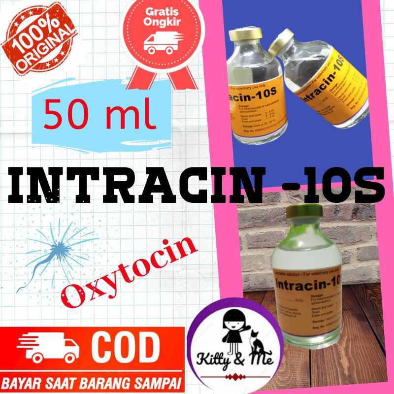 INTRACIN 50 ml Hormon Kontraksi Uterus &amp; Kelenjar Susu Hewan Ternak Sapi  Kuda Anjing Kucing Oxytocin | Shopee Indonesia