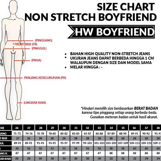Standar ukuran celana pria secara internasional, jeans hingga berbagai. Harga Boyfriend Jeans High Waist Jeans Hitam Terbaru Agustus 2021 Biggo Indonesia