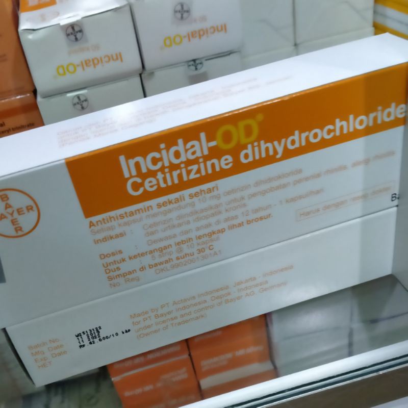 Obat incidal od kapsul adalah obat yang digunakan untuk meredakan gejala berbagai alergi. Jual Obat Alergi Gatal Insidal Indonesia Shopee Indonesia