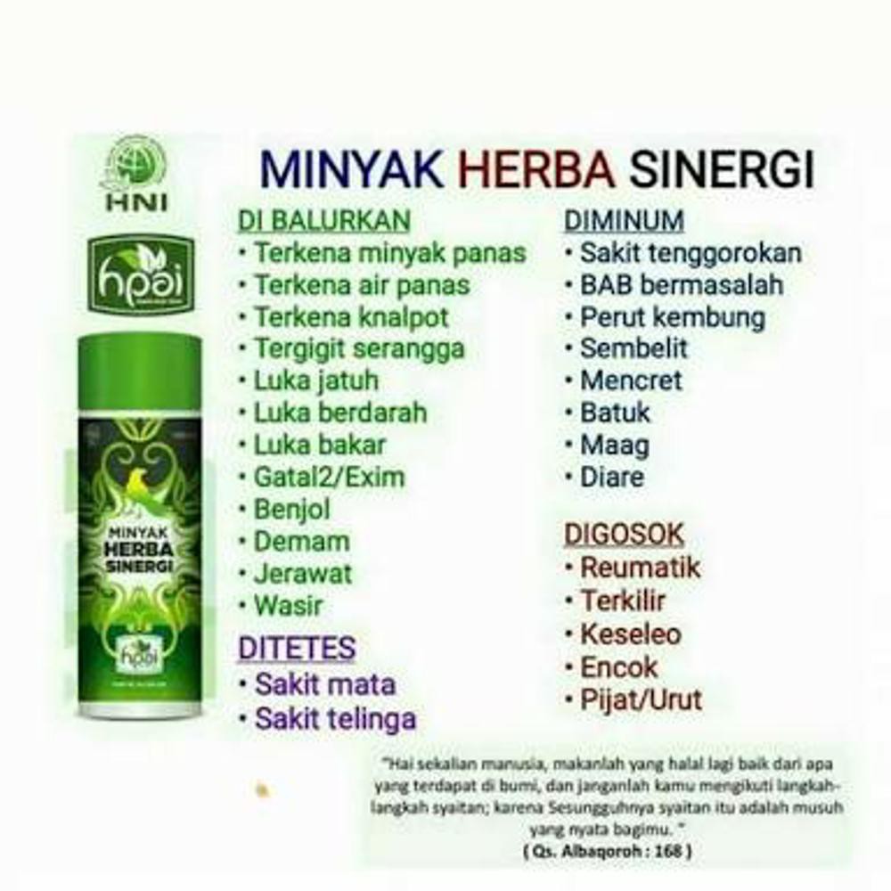 Minyak Herba Sinergi Minyak Burung Butbut Minyak Ajaibuntuk