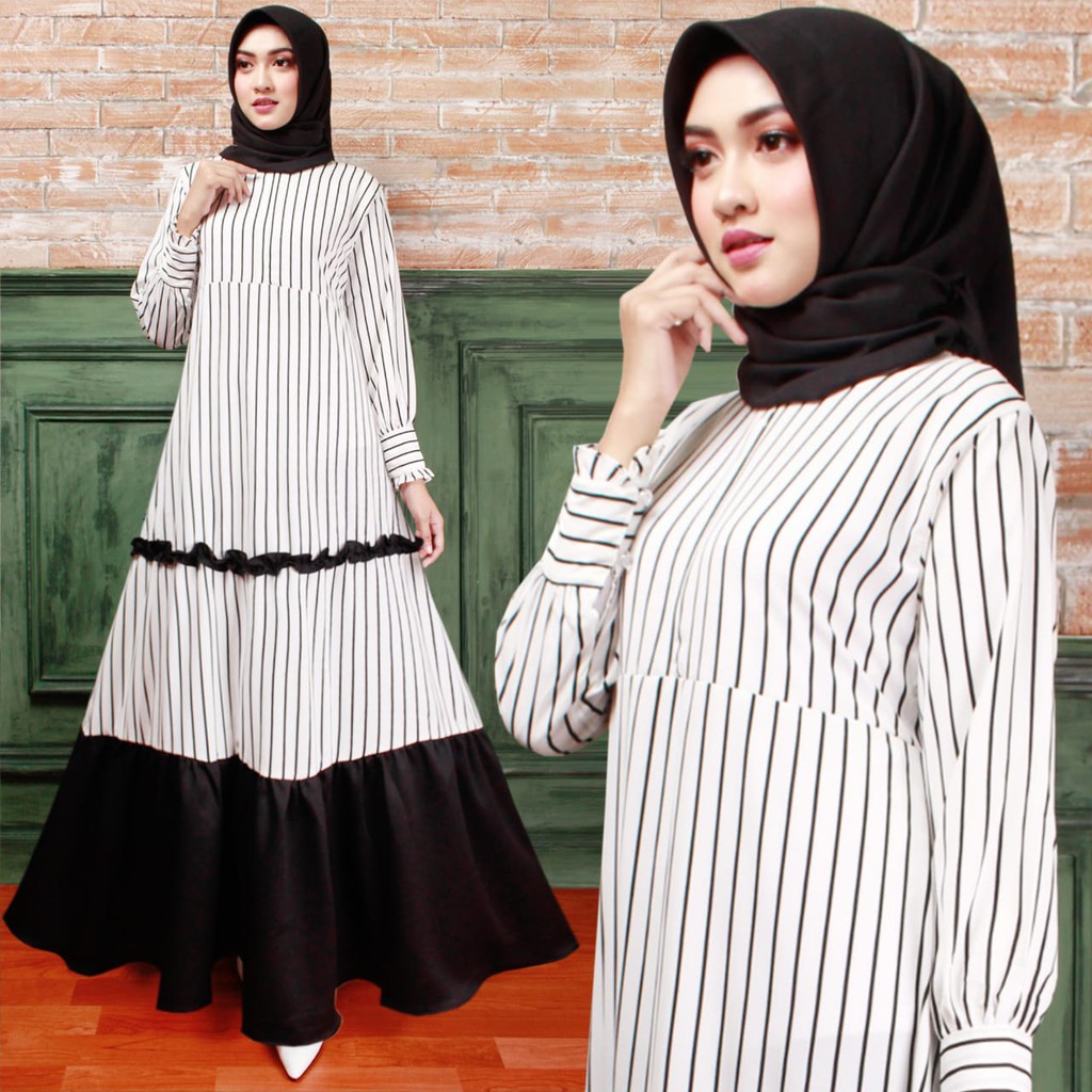 Gamis Dewasa Monalisa Kekinian Gamis Alana Salur Muslimah Remaja