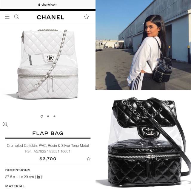 Chanel Ss18 Pvc Flap Bag Backpack Shopee Indonesia