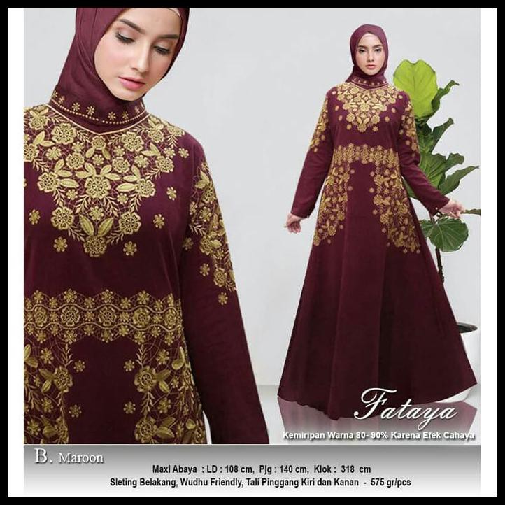 Baju Gamis Wanita Terbaru Pesta Fataya Busana Muslim Wanita