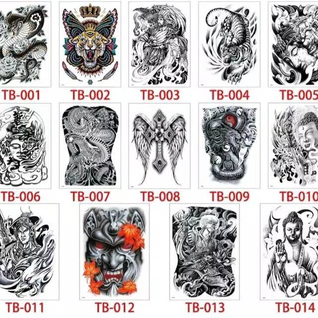 Tattoo ideas aplikasi di google play. Full Back Punggung Desain Terbaru Tato Temporer Temporary Tattoo Hasil Mirip Asli Shopee Indonesia