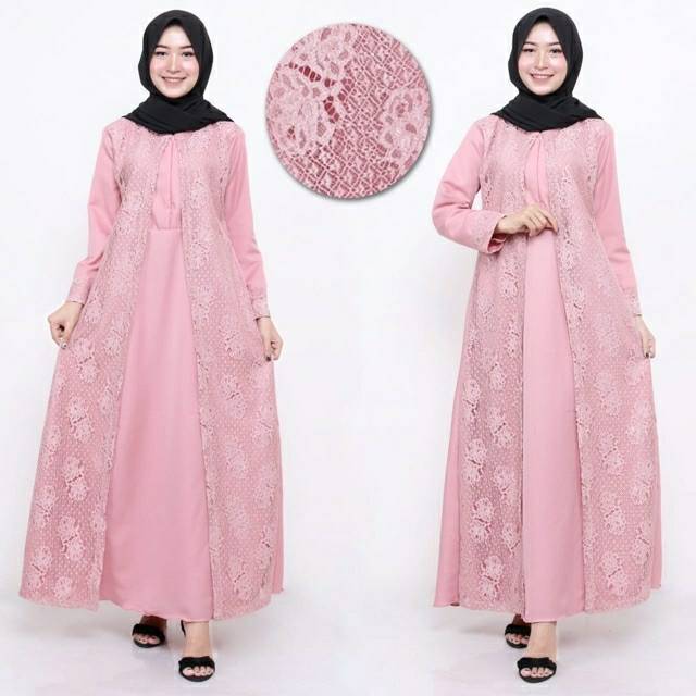 Gamis Brokat Cantik Gamis Pesta Dress Muslimah Brukat Cantik