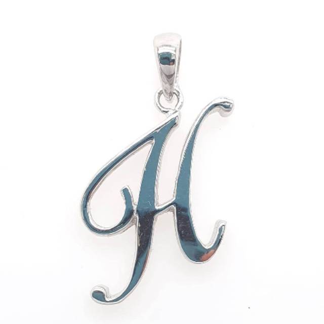 Liontin huruf H emas putih 1.8gr kadar 750 | Shopee Indonesia