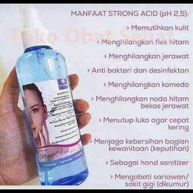 Semprot ke wajah secara merata, lalu diamkan hingga kering dan meresap . Beauty Water Strong Acid Bwsa 100 Asli Fresh From Machine Shopee Indonesia