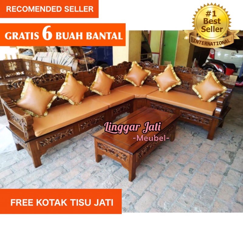 Sofa kayu jati terpakai