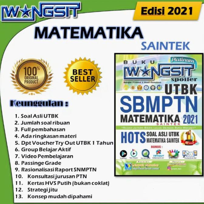 Nah disini gua udah nyiapin beberapa ringkasan materi matematika yang dapat lo gunain untuk persiapan menghadapi utbk tahun ini. Buku Wangsit Utbk Sbmptn Matematika Saintek 2021 Shopee Indonesia