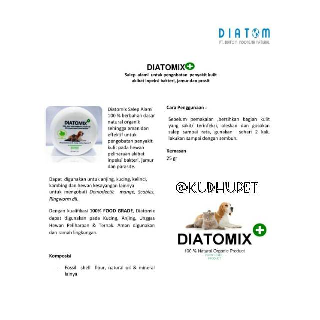 Diatomix Salep Kulit Alami Anjing Dan Kucing Salep Kulit Jamur