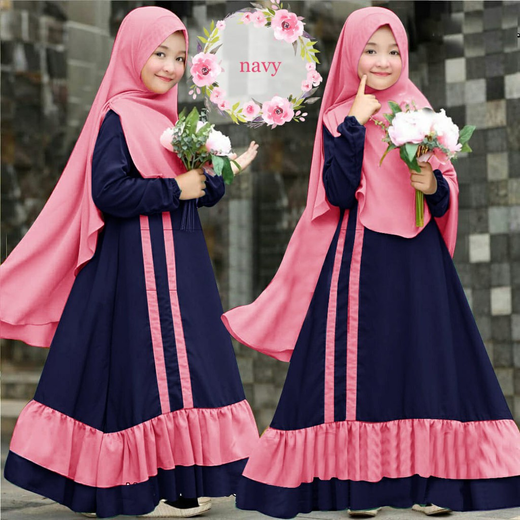Romera Kids Baju Muslim Gamis Anak Perempuan Usia 7 9 Tahun
