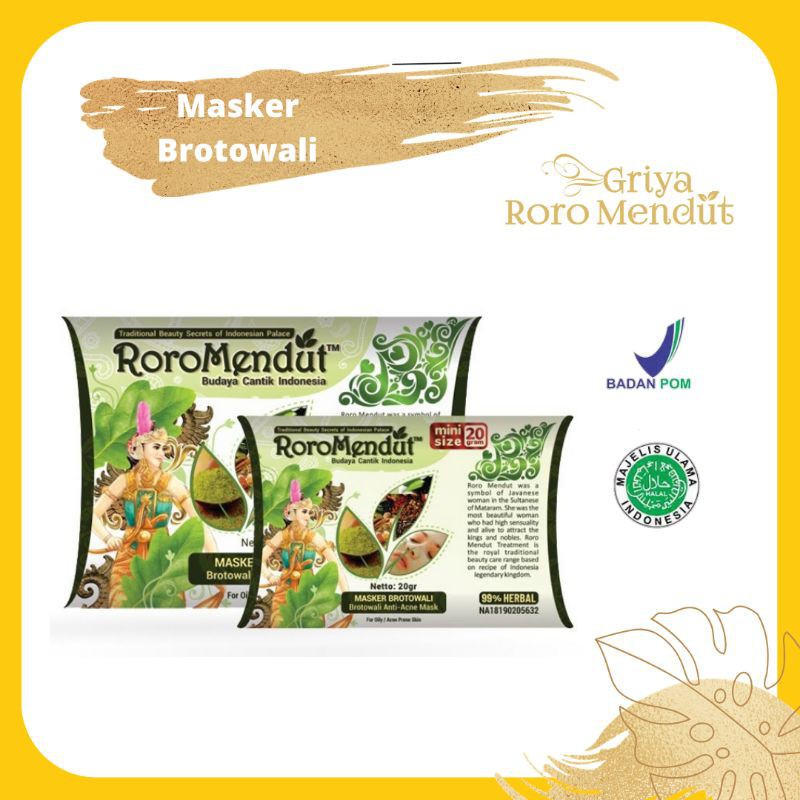 Masker brotowali roro mendut 20 gram anti jerawat, rp12.000 ; Jual Roro Mendut Masker Brotowali Jerawat 40 Gr Indonesia Shopee Indonesia