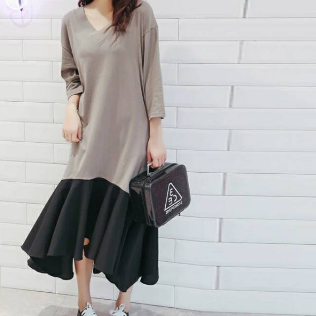 Dress Import Korea Big Size Jumbo Shopee Indonesia