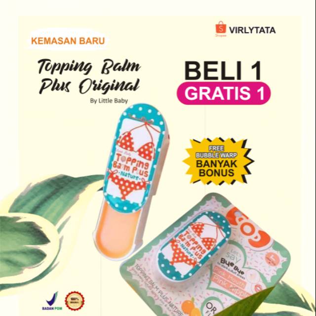 Perbedaan toping balm asli dan palsu · teksturnya sangat ringan dan berwarna orange muda (sedikit transparan) · meskipun mempunyai rasa jeruk, . Beli 1 Gratis 1 Topping Balm Plus Original 100 Shopee Indonesia