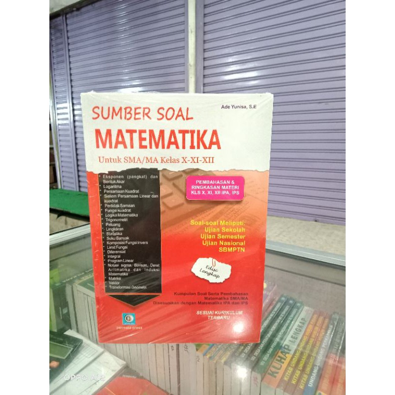 Pembahasan buku sukino bab 1 lks 2 matematika peminatan kelas xi. Buku Sumber Soal Matematika Sma X Xl Xll Shopee Indonesia