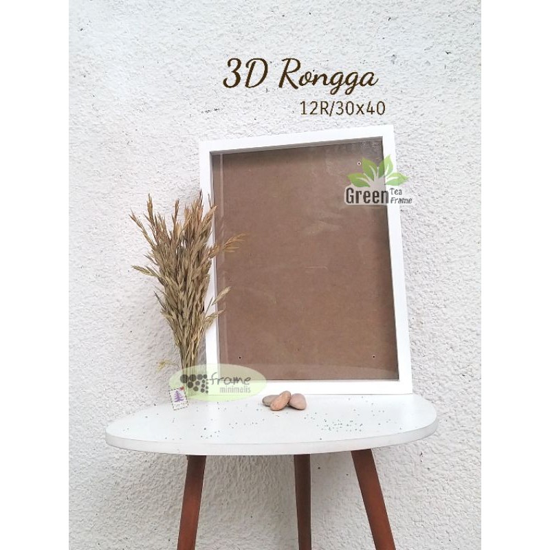 Modern art · frame included · w x h: Frame Foto 3d Rongga 12r 30x40 A3 Pop Up Kayu Frame Minimalis Pigura Untuk Scrapframe Mahar Clay Shopee Indonesia