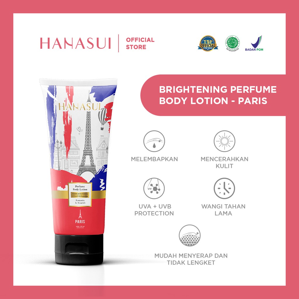 But nothing beats a classic lotion formula that hydrates and moisturizes your skin while it protects it from the sun. Hanasui Brightening Perfume Body Lotion - Paris | Shopee