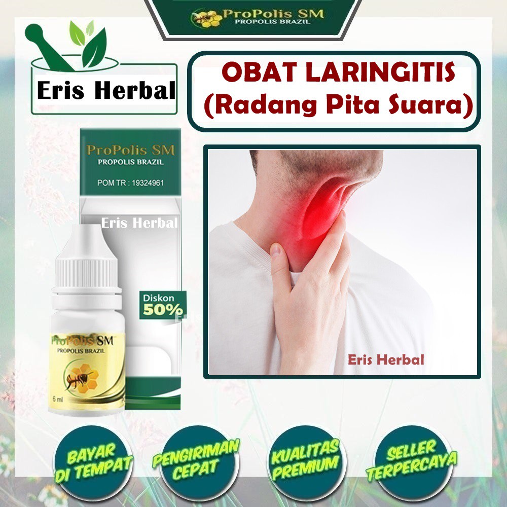 Jual Obat Laringitis (Radang Pita Suara), Suara Jadi Hilang, Sakit  Tenggorokan, Batuk Kering- Propolis SM Indonesia|Shopee Indonesia