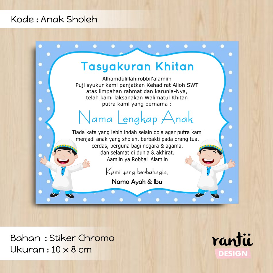 Bikin spanduk / banner/ baliho / stiker dll pesan online saja, pastinya lebih . Stiker Label Tasyakur Aqiqah Khitan Tasyakuran Kehamilan Syukuran 4 Bulanan Shopee Indonesia
