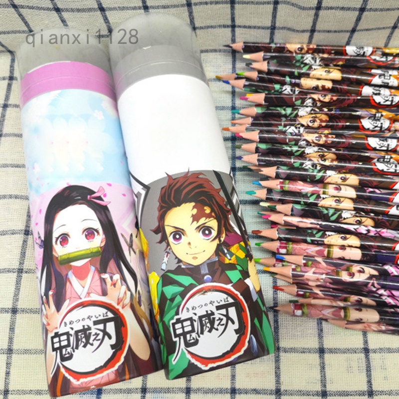 Helpful diagrams guide you in drawing a horse, cat, penguin, rabbit, and more. 36pcs Set Anime Demon Slayer Kimetsu No Yaiba Kamado Tanjirou Nezuko Hb Standard Wooden Pencil Sketch Drawing Pencils Kids Shopee Indonesia