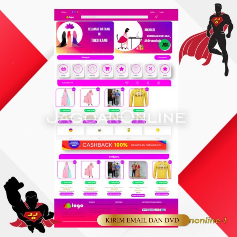 Desainnya mirip situs berita liputan6.com. Template Web Toko Online Wordpress | Shopee Indonesia