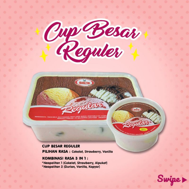 In decimals, 1/3 of a cup is.33 cups, so.33 cups plus.33 cups equals.66 cups. Baltic Ice Cream Cup Besar Reguler Kombinasi Rasa 3 In 1 Shopee Indonesia