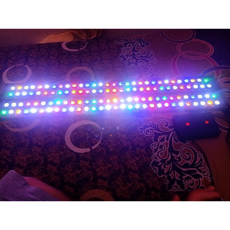 Jual led hpl aquascape 120watt 100cm motif serat kayu termurah
