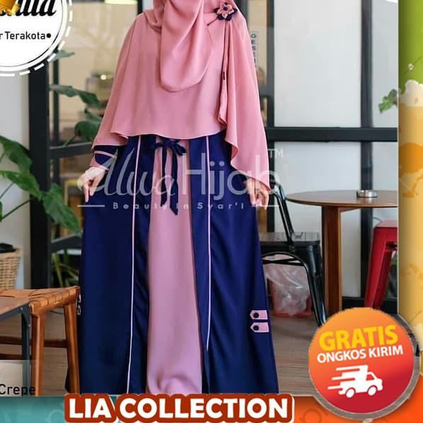 Baju Gamis Syari Katun Polos Model Terbaru Dan Cadar Khadijah