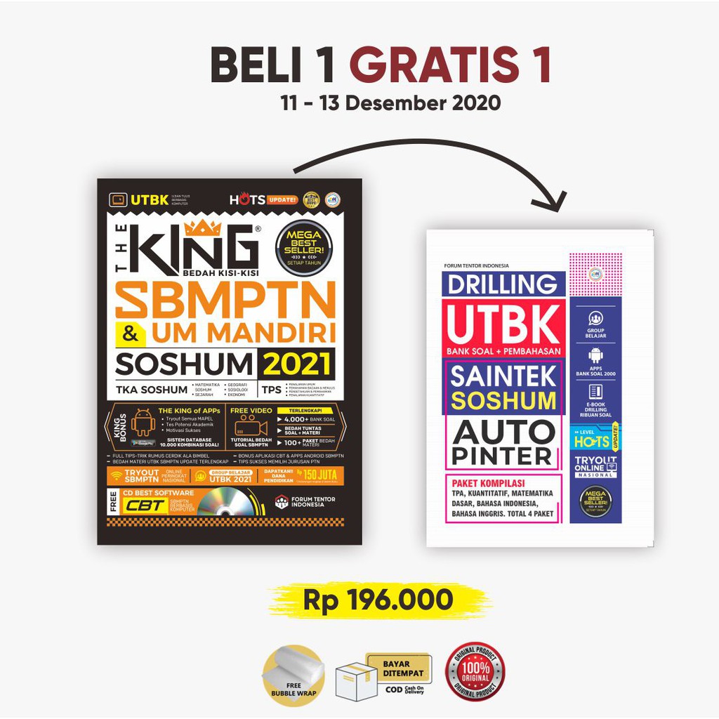 Forum tentor indonesia isbn : SALE!! 2021 THE KING BEDAH KISI-KISI SBMPTN SOSHUM & UM ...