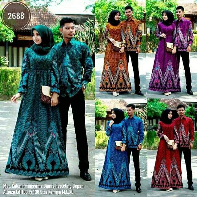 Gamis Batik Couple 2688 Gamis Syari Murah Shopee Indonesia