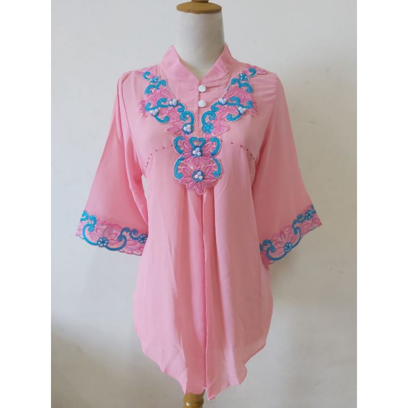 Beli kemeja bahan /ceruti/sifon di jakarta selatan,indonesia. Blus Atasan Sifon Ceruti Model Kebaya Bordir Encim Murah Bsc02 Bsc03 Shopee Indonesia