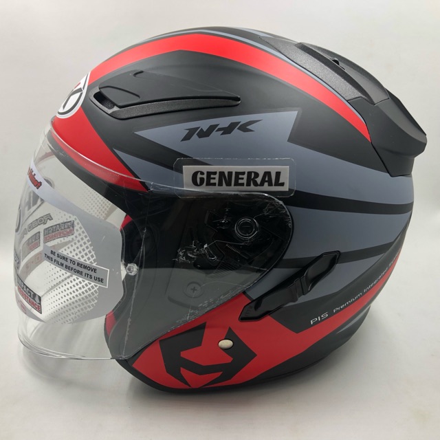 Jual helm nhk r1 xinoid black pink doff; Helm Nhk R1 Motif Nema Black Red Silver Doff Hitam Merah Abu Dop Half Face Double Visor Shopee Indonesia