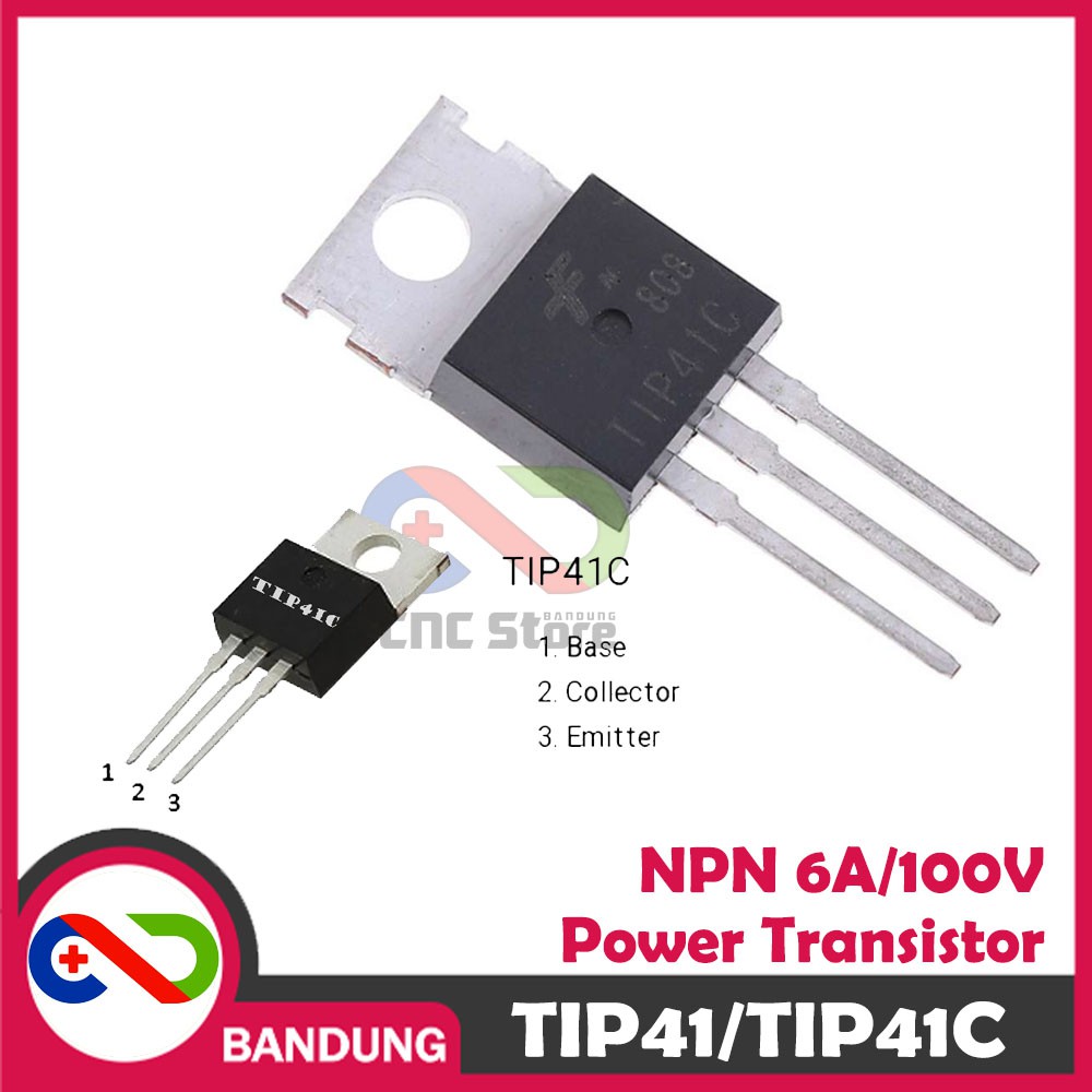 TIP41 TIP41C TO-220 6A/100V/65W NPN POWER TRANSISTOR | Shopee Indonesia