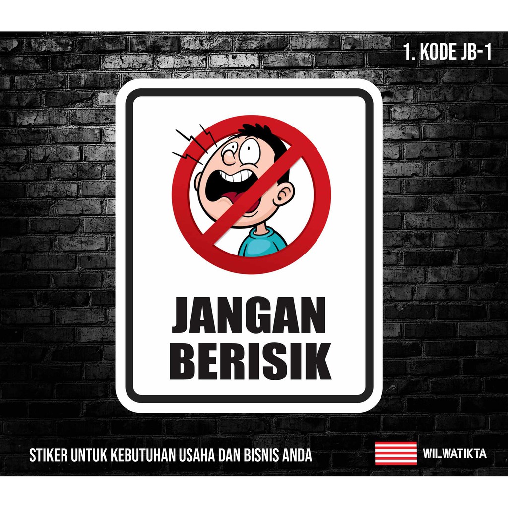 Sticker Harap Tenang, Jangan berisik ( Min 2 Pcs ) | Shopee Indonesia