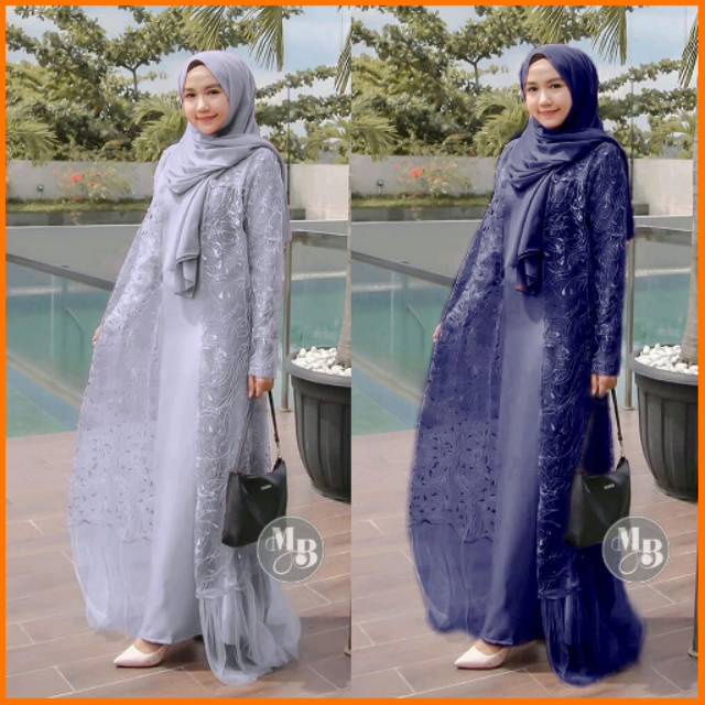 Mewah Fashion Muslim Ori Naura Gamis Terbaru 2019 Baju Pesta