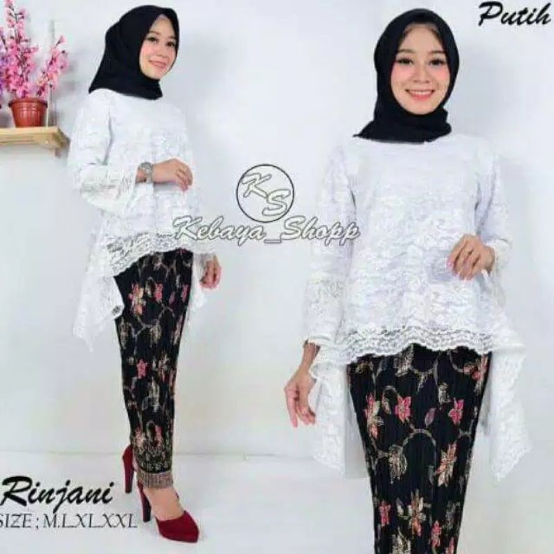 Io karina maxi gamis syari polos hitam putih navy marun abu pink coksu hijab baju muslim bigsize jumbo besar gaun pesta wisuda simple elegan. Jual Indahkebaya Set Kebaya Brokat Muslimah Kebaya Akad Wisuda Hitam Putih Mocca Hijau Indonesia Shopee Indonesia
