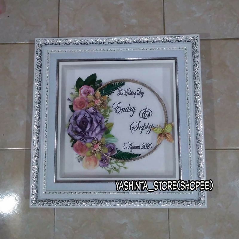 Frame 3d 30 x40 cm jati belanda/ frame mahar. Mahar Bunga Hias Mahar Uang Bingkai Frame 3d Seserahan Pernikahan Unik Mewah Murah Shopee Indonesia