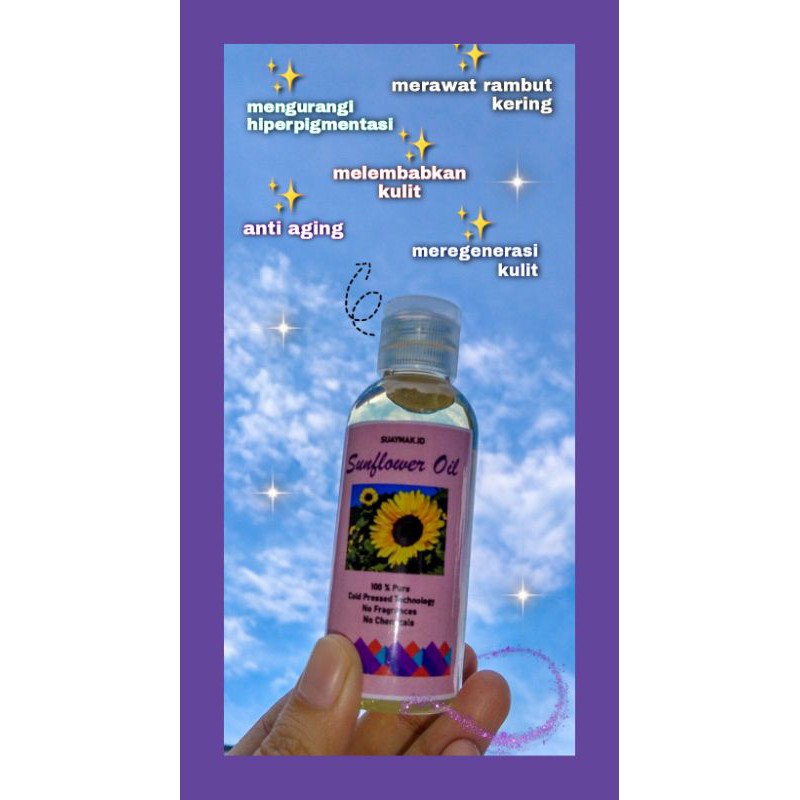 Jual sunflower oil (perawatan wajah, badan, bibir, rambut)