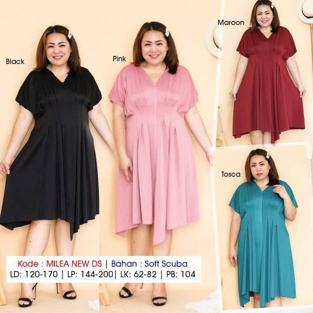Milea Ds Dress Bigsize Big Size Jumbo Besar Murah Shopee Indonesia