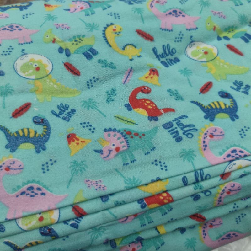 Jual Kain Flanel Motif Dino Bedong / Selimut / Alas Bayi Flannel Meteran  Indonesia|Shopee Indonesia
