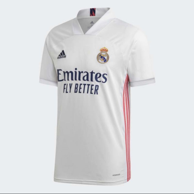 Buy real madrid merchandise including jerseys, hats, accessories & more. Baju Bola Adidas Jersey Real Madrid Home 2020 2021 White Fm4735 Original Shopee Indonesia
