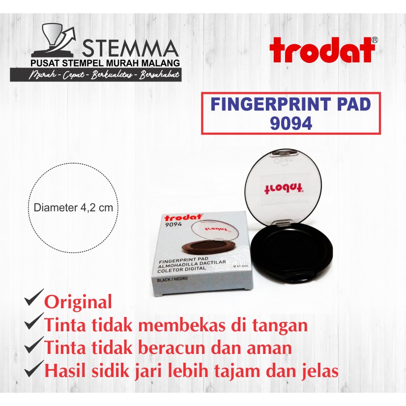 FINGERPRINT PAD 9094 / SIDIK JARI / CAP JEMPOL / CAP 3 JARI Tinta Hitam dan  Biru | Shopee Indonesia