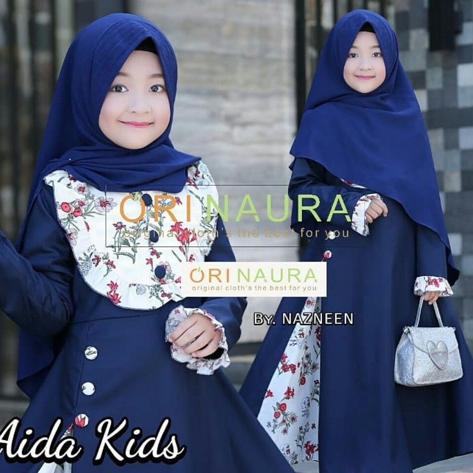 Aida Kids Gamis Syari Anak Baju Muslim Anak Perempuan Shopee