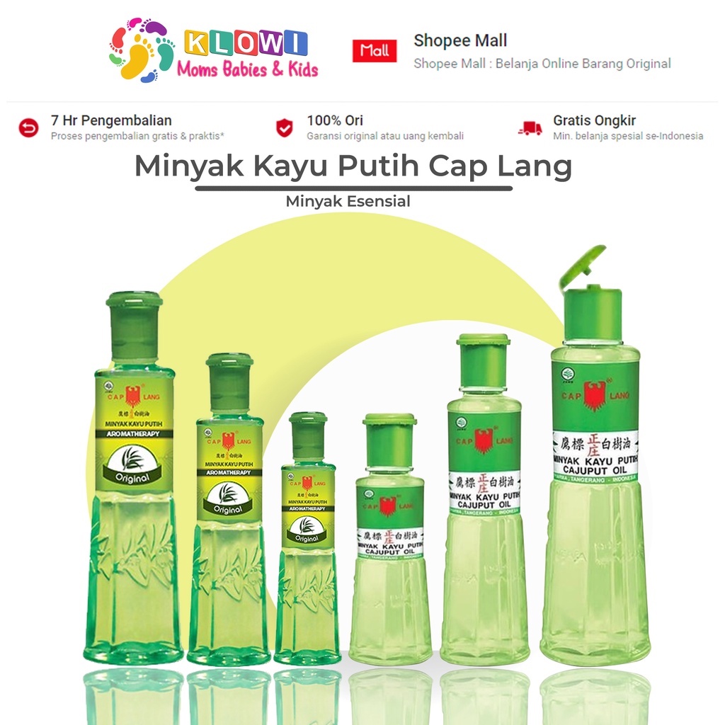 Jual minyak kayu putih cap lang / minyak ekaliptus cap lang