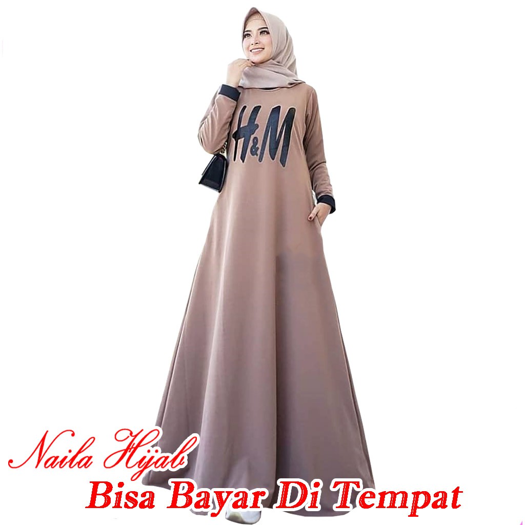 Baju Gamis Wanita Terbaru Busana Muslim Brand Maxi Murah Model